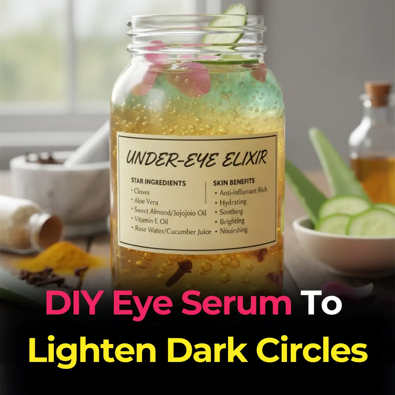 DIY Eye Serum To Lighten Dark Circles