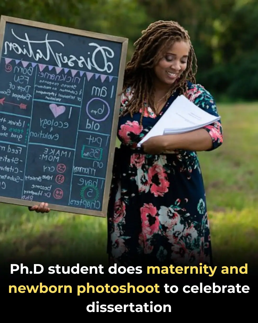 Ph.D Student Does Maternity and Newborn Photoshoot To Celebrate Dissertation