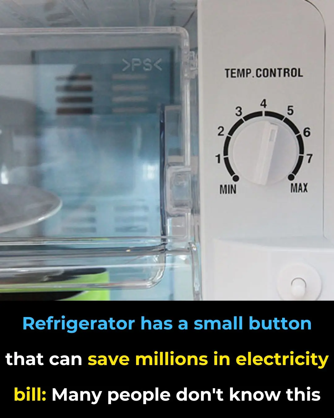 Refrigerator has a small button that can save millions in electricity bill