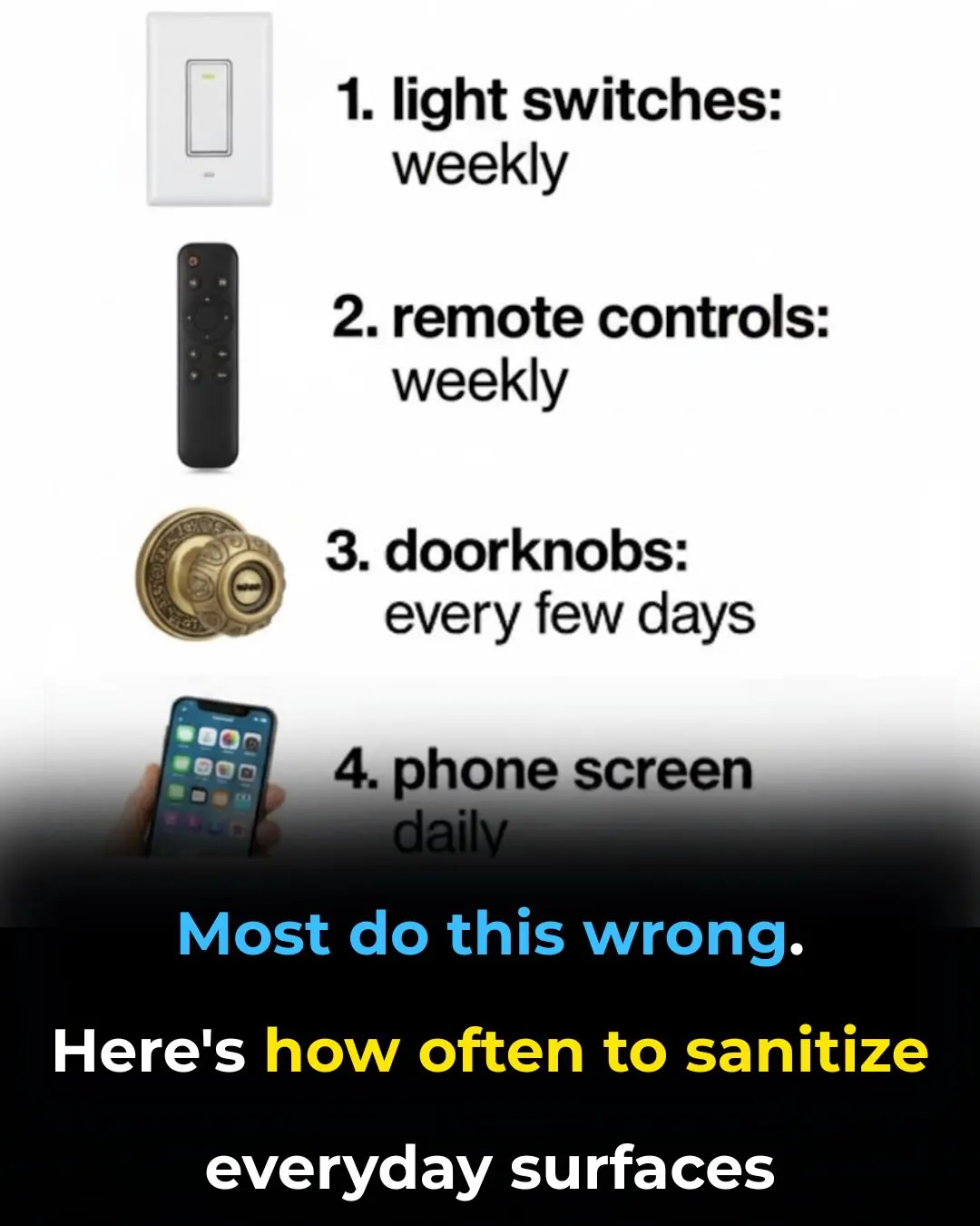 Most do this wrong. Here’s how often to sanitize everyday surfaces