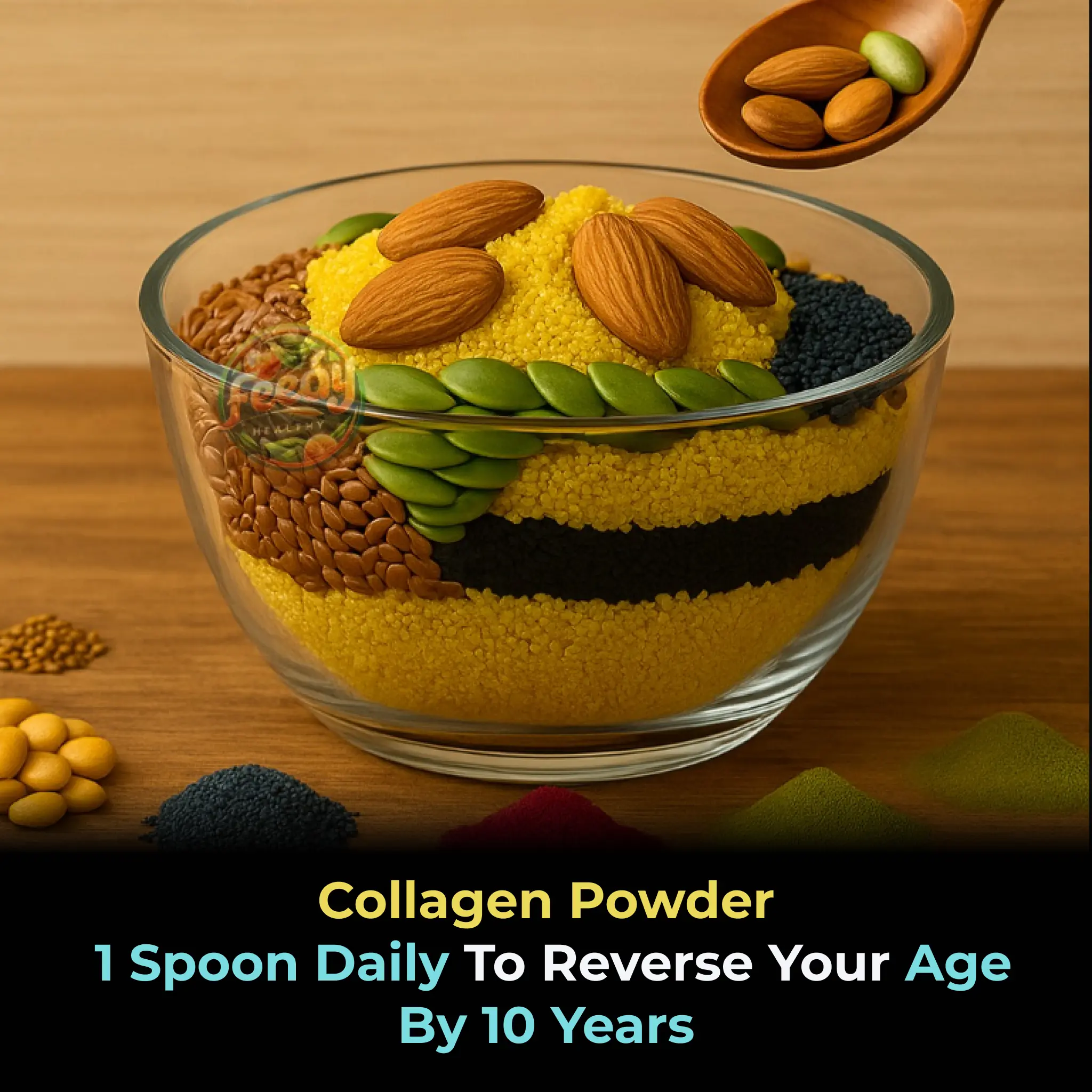Collagen Powder  1 Spoon daily to Reverse your Age by 10 Years