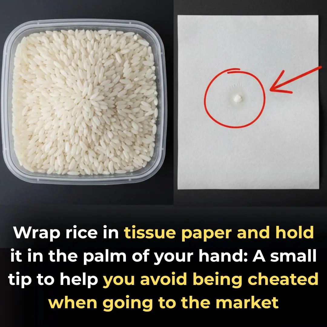 Wrap rice in tissue paper and hold it in the palm of your hand: A small tip to help you avoid being cheated when going to the market