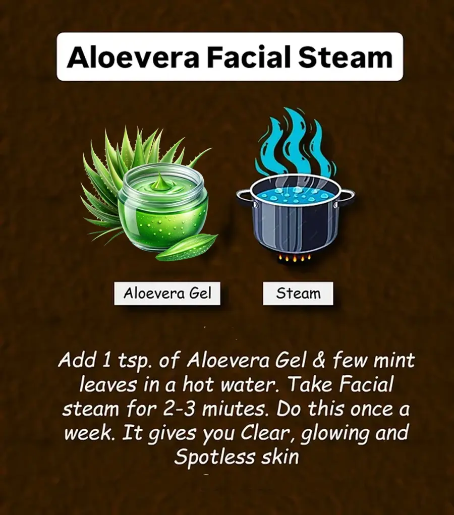 Aloevera Facial Steaming to Clean Pores & Glowing Skin