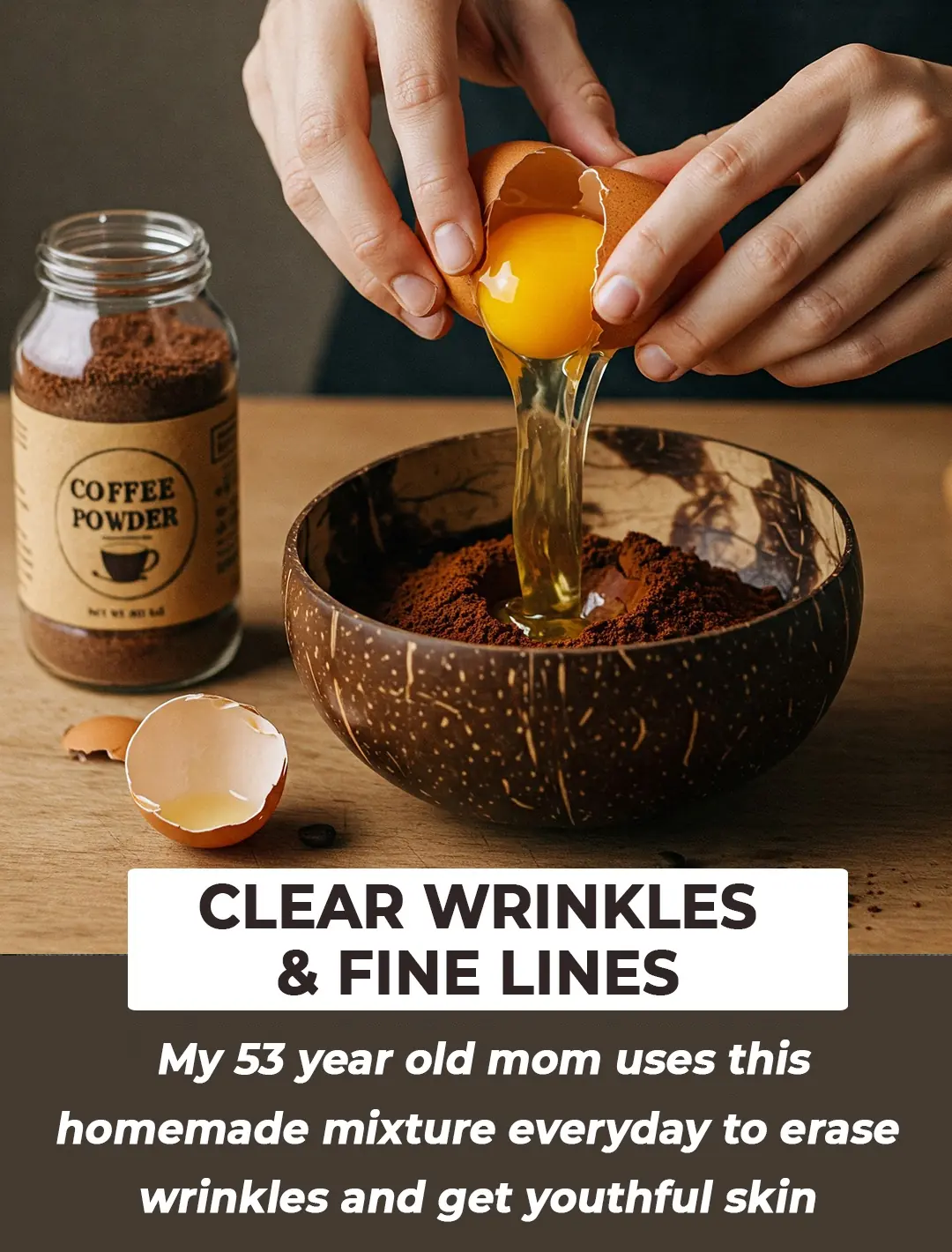 How to make coffee mixture to remove wrinkles and fine lines