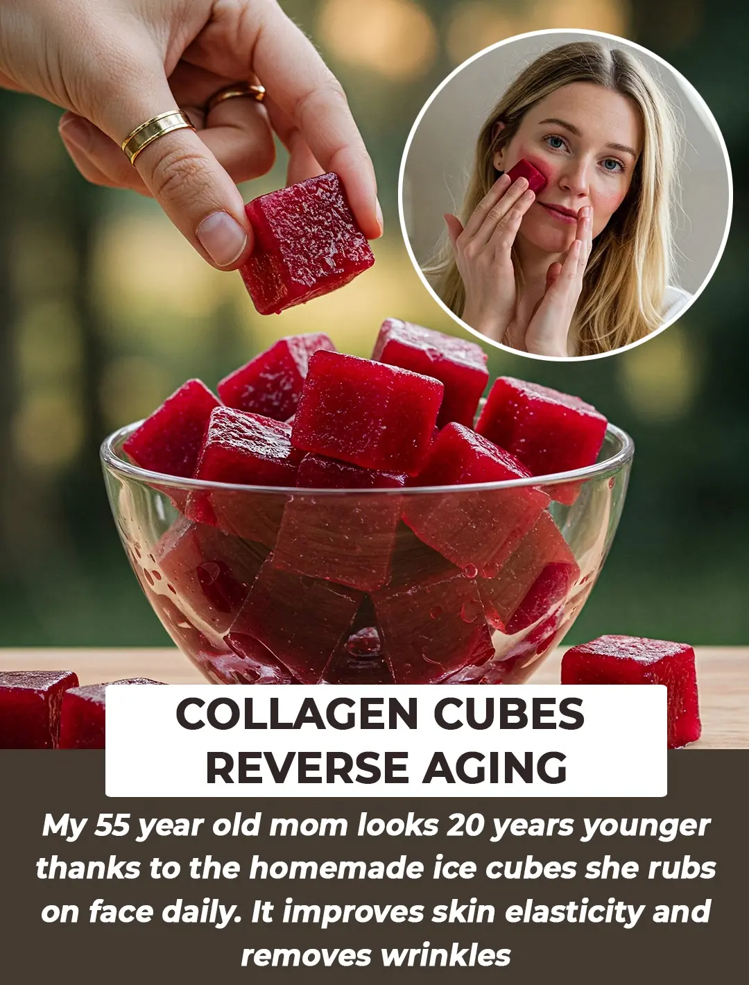 Homemade ABC Collagen Ice cubes for Glowing Skin
