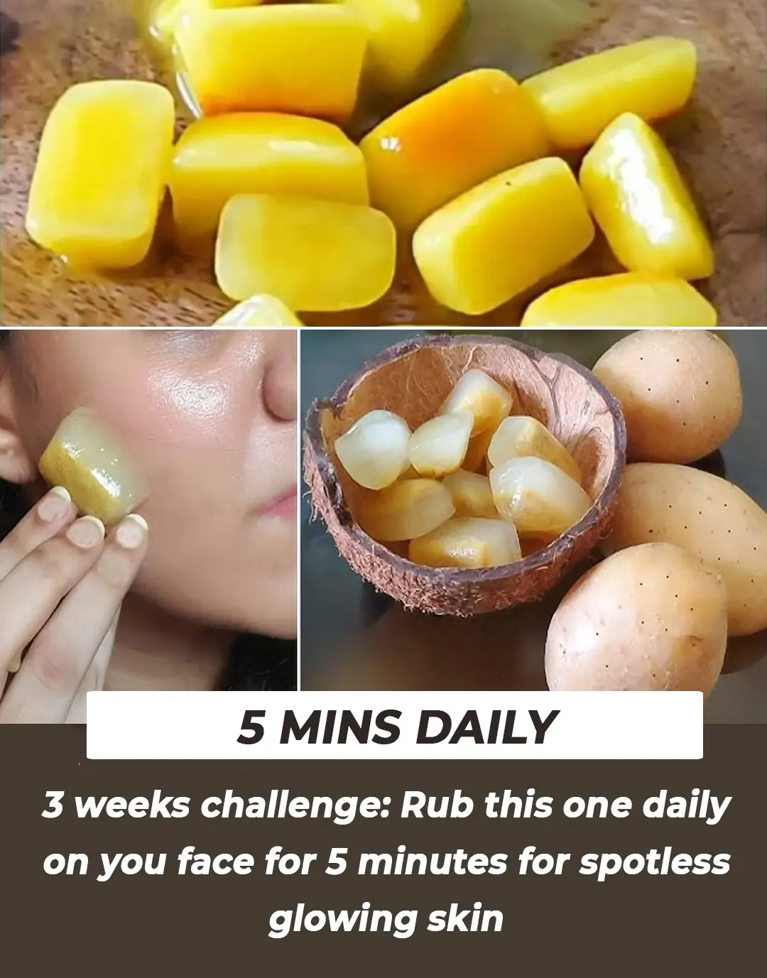 Potato Milk Cubes To Get Spotless Skin
