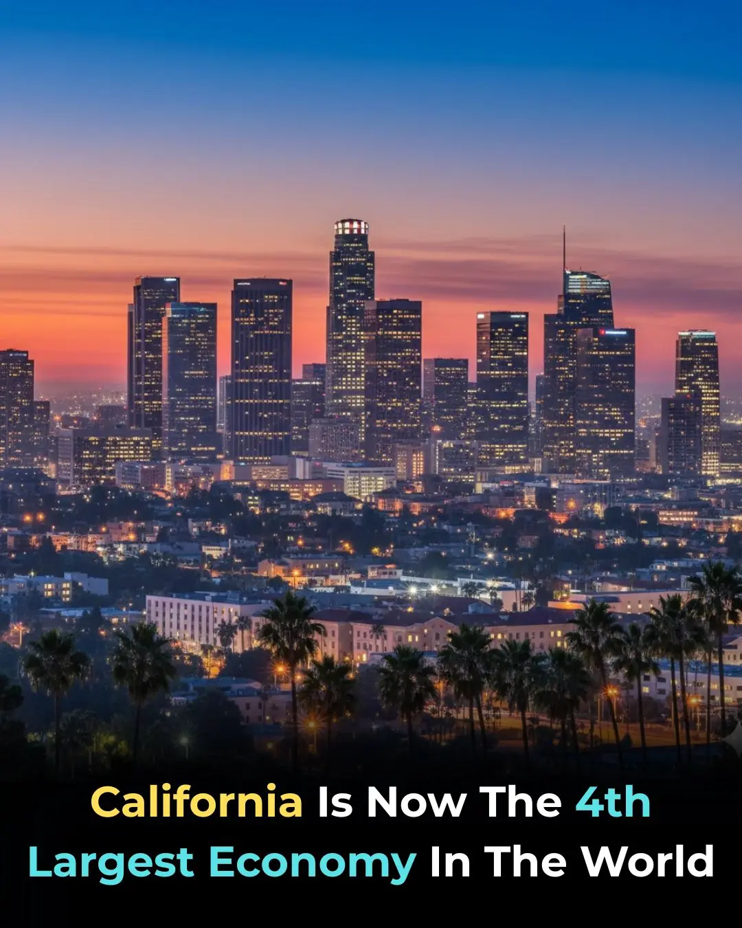 California Reaches New Economic Heights, Becomes 4th-Largest Economy in the World