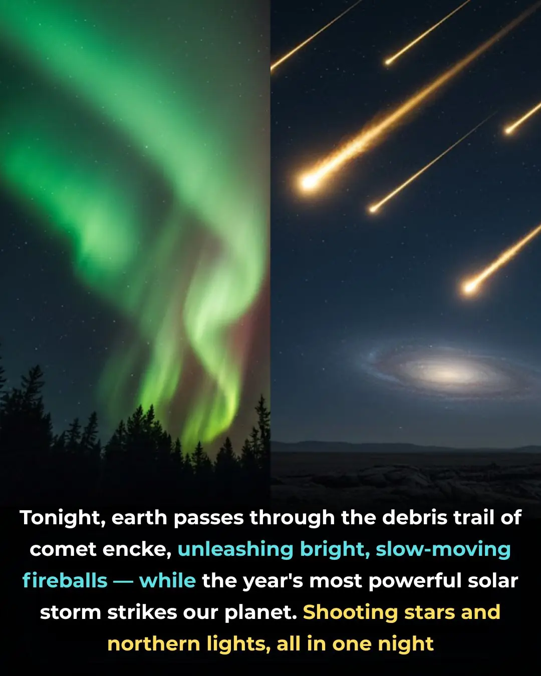 Cosmic Double Feature Tonight: Taurid Fireball Meteor Shower & Strong Solar Storm