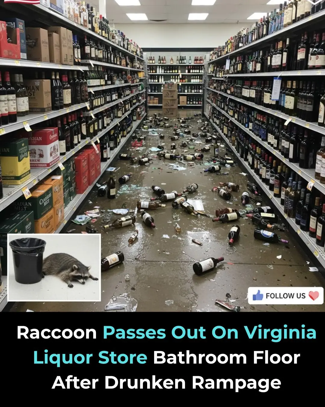 Virginia's Drunk Raccoon: The Wildest Customer to Ever Visit a Liquor Store