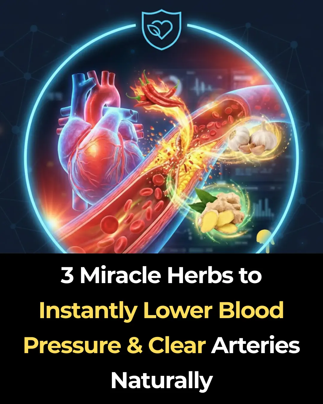 3 Miracle Herbs to Instantly Lower Blood Pressure & Clear Arteries Naturally
