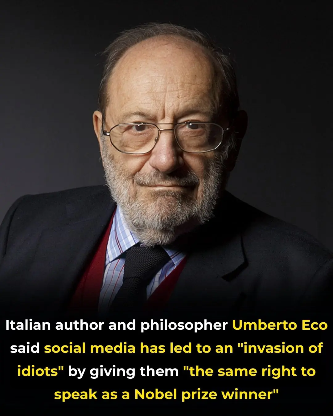 Umberto Eco's Timeless Warning: The Need for Digital Literacy in the Age of Social Media