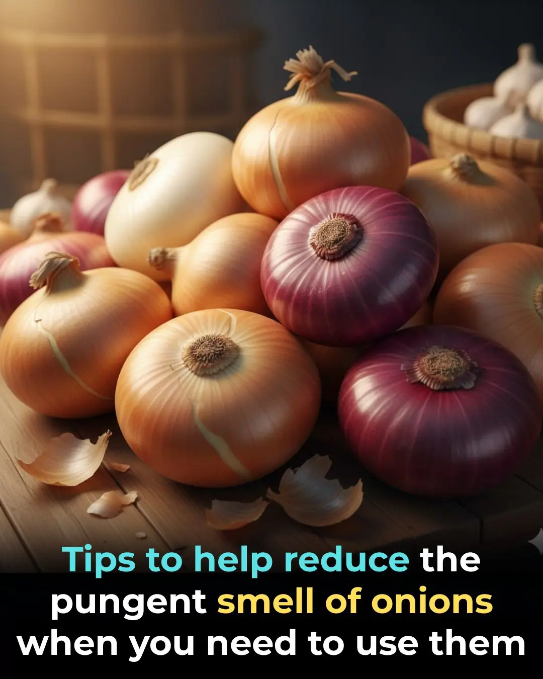Tips to help reduce the pungent smell of onions when you need to use them