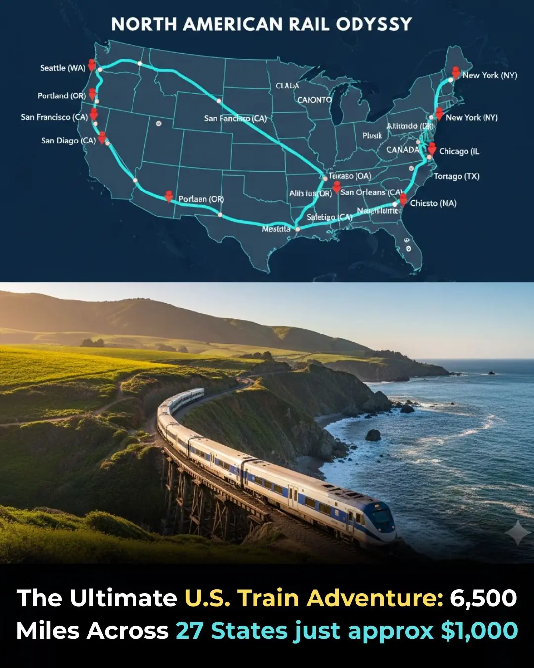 How to Take a Loop of the Entire U.S. by Train