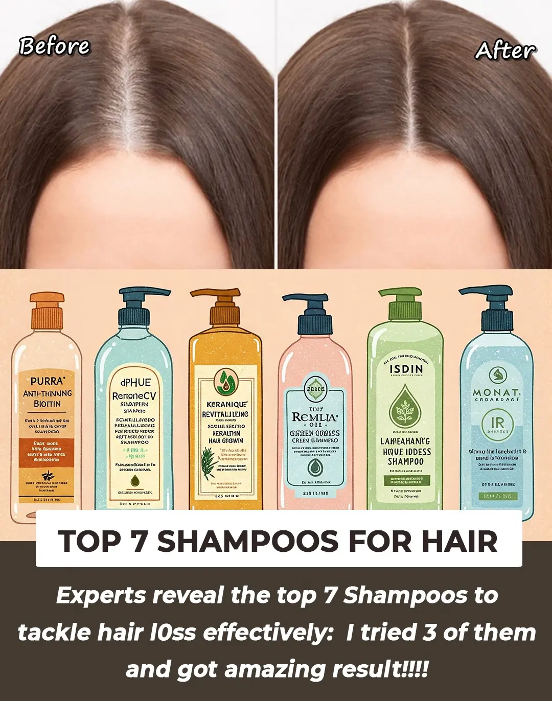 Experts reveal the top 7 Shampoos to tackle hair loss effectively