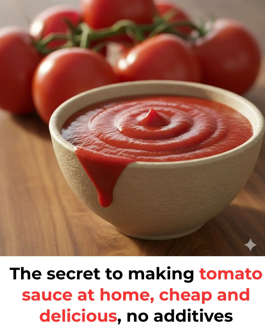 The secret to making tomato sauce at home, cheap and delicious, no additives