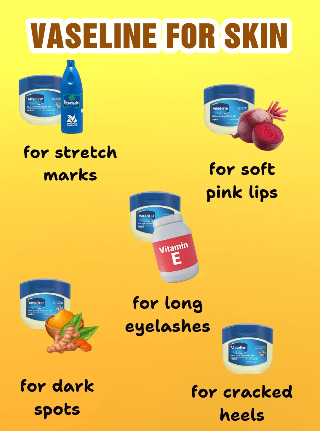 Vaseline Tips For Skin, Hair & Lips
