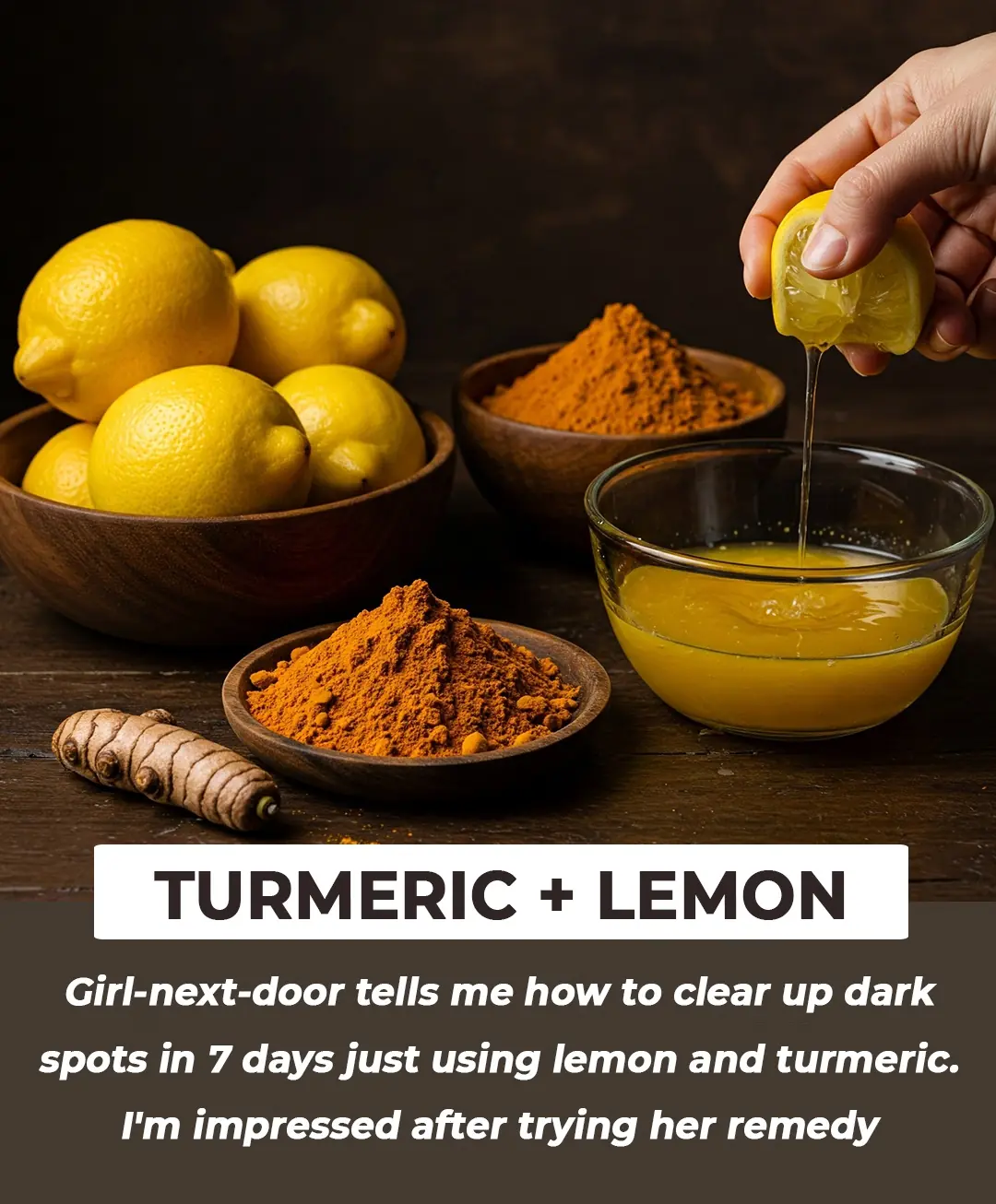 5 minutes skin whitening trick with lemon and turmeric