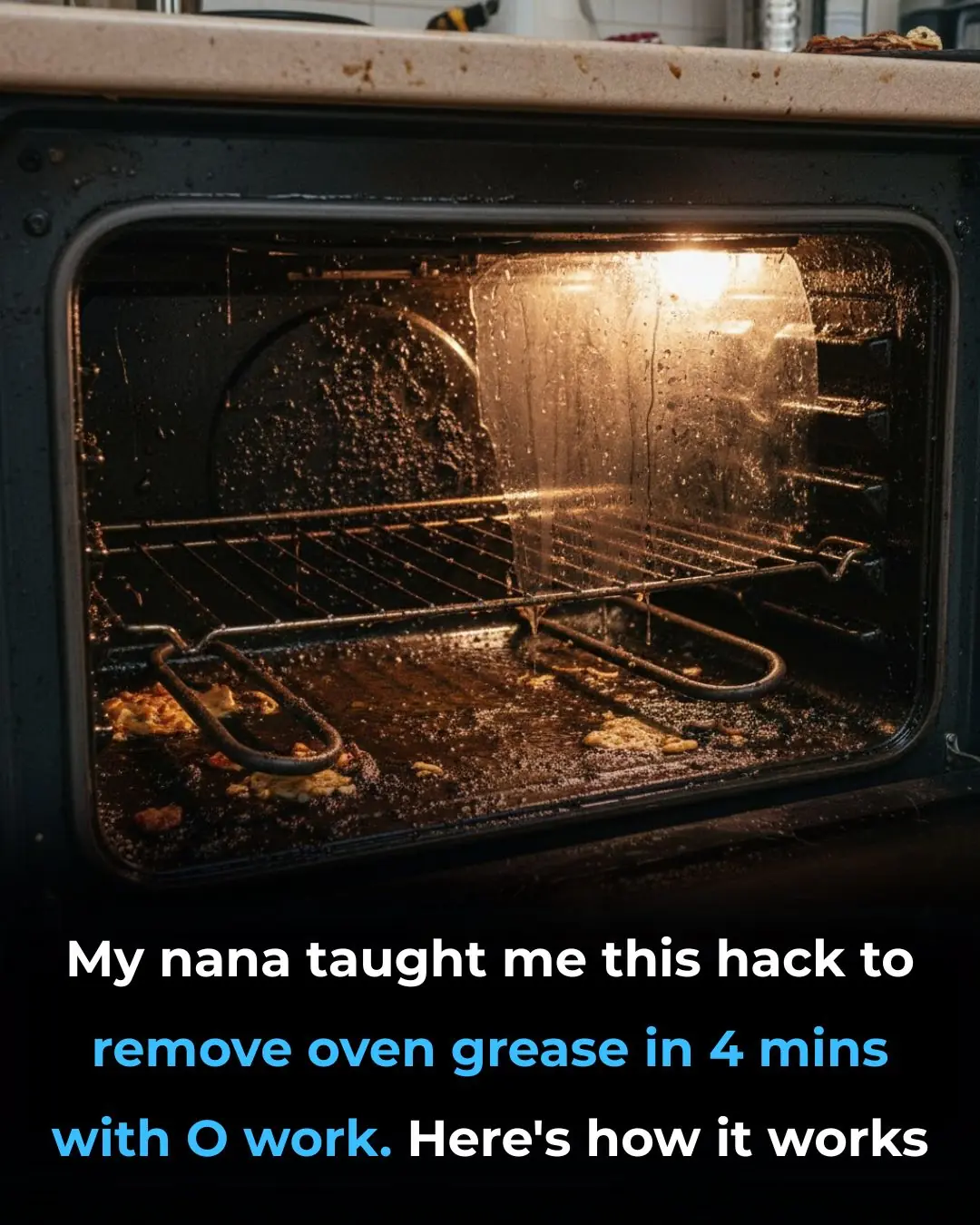 My Nana taught me this hack to remove oven grease in 4 minutes with zero scrubbing — here’s how it works