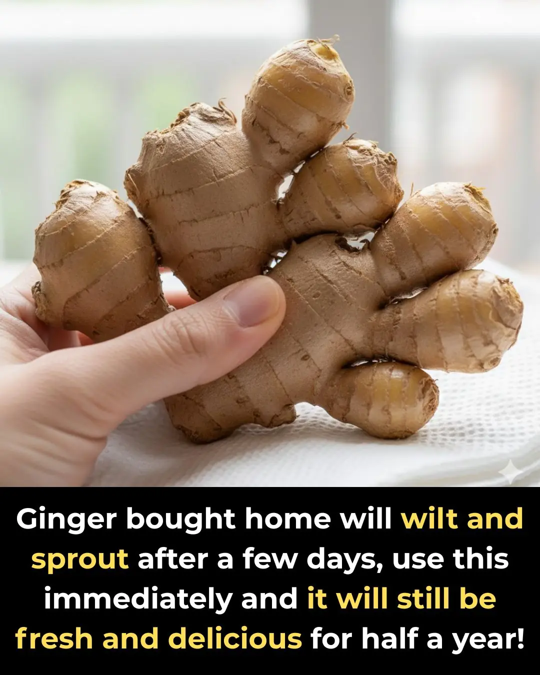 Ginger bought home will wilt and sprout after a few days, use this immediately and it will still be fresh and delicious for half a year!