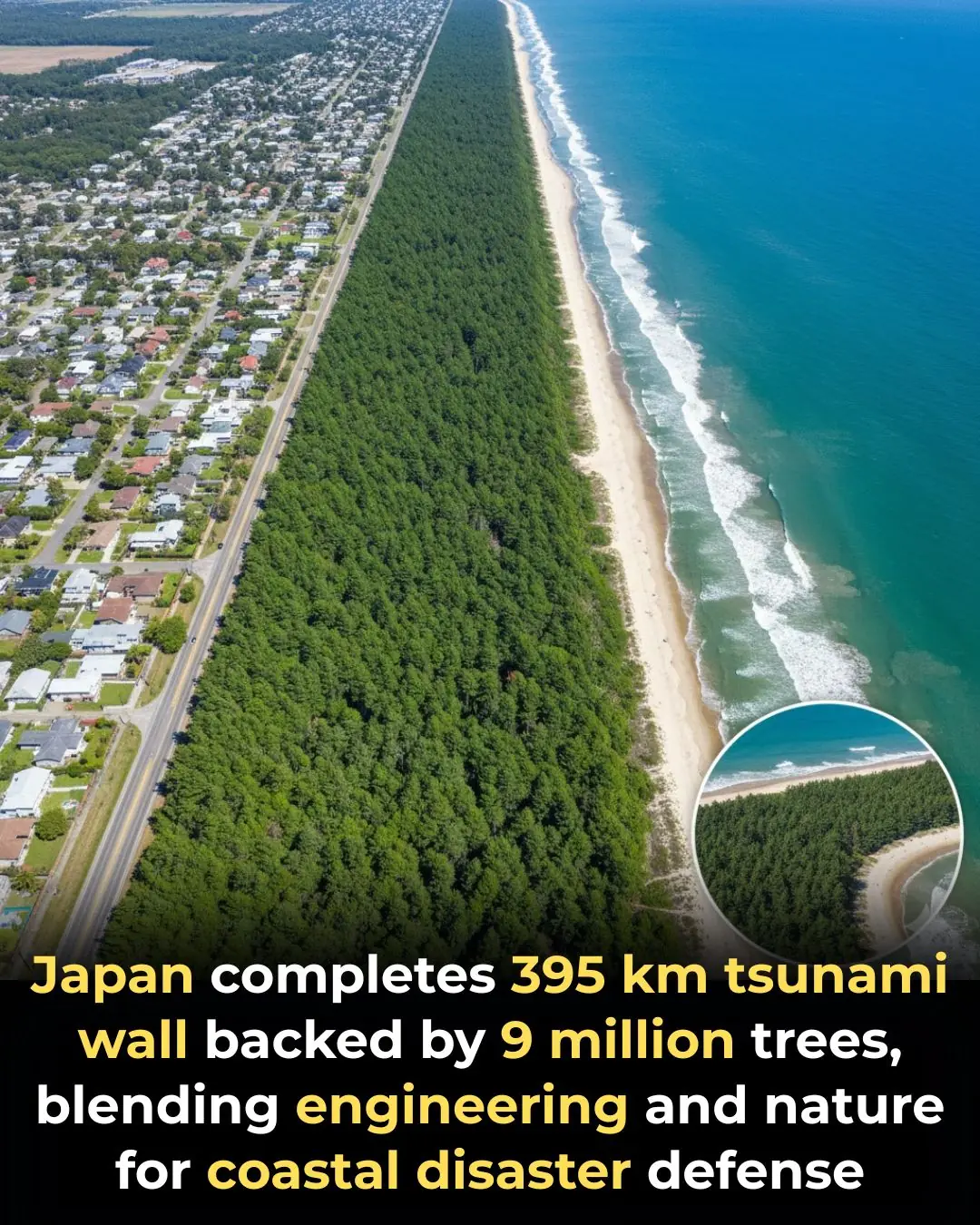 Japan's Groundbreaking Tsunami Wall Combines Engineering and Environmental Resilience