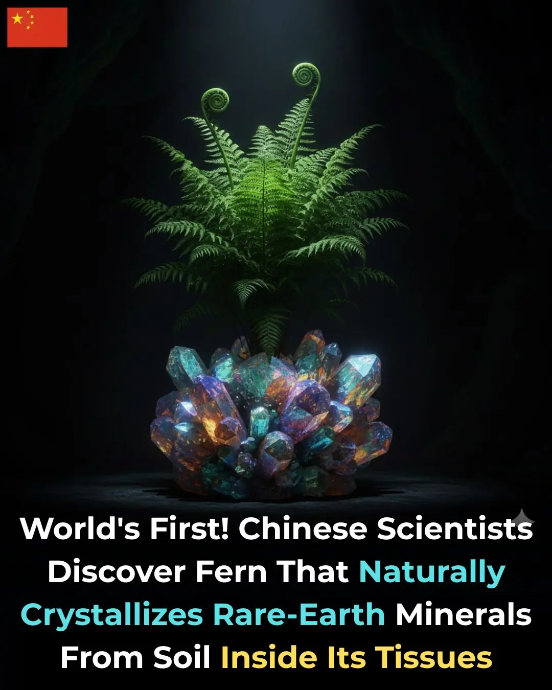 China Discovers the First Plant Capable of Forming Rare-Earth Minerals Inside Its Tissues