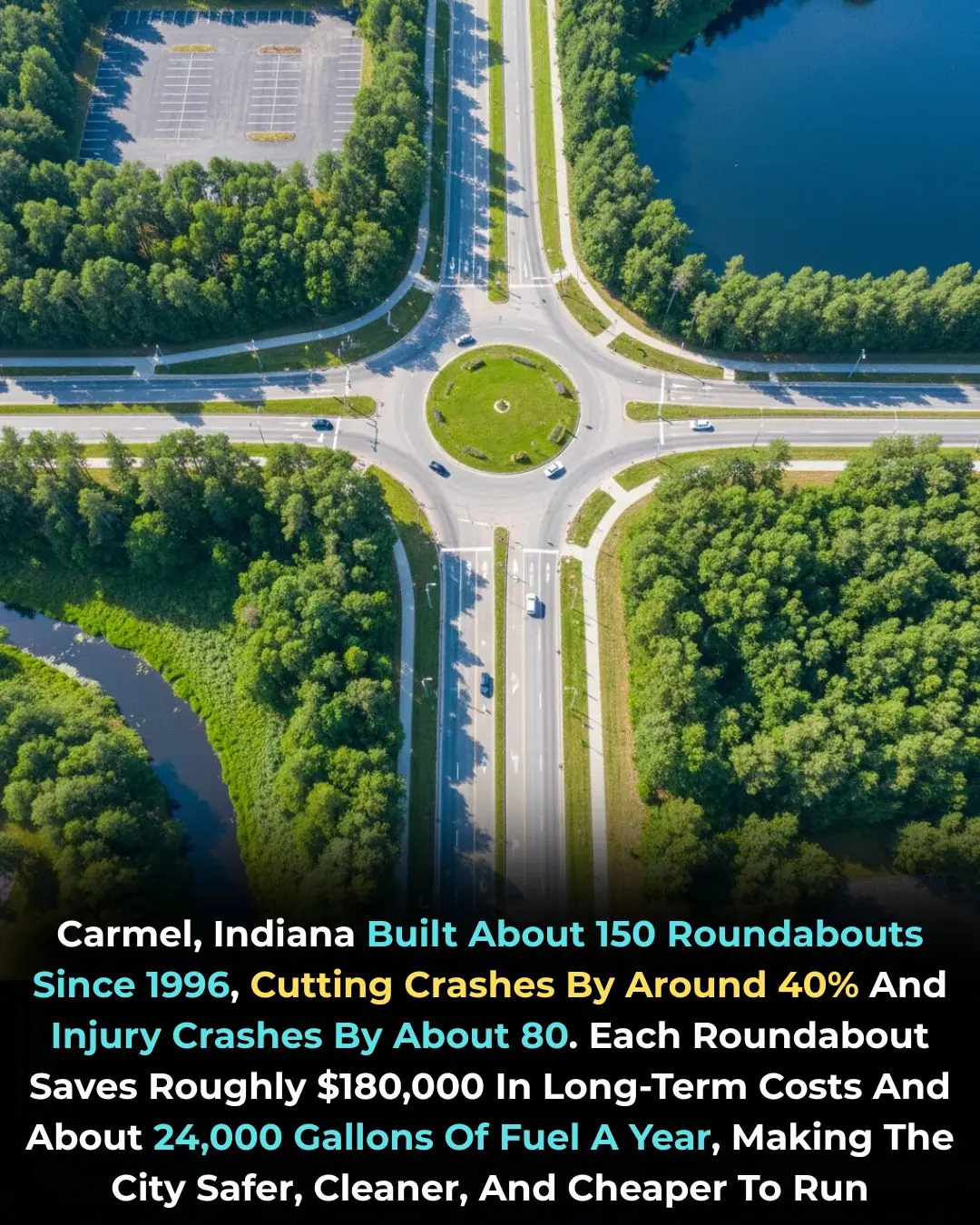 How Carmel, Indiana Transformed Its Streets with Roundabouts, Boosting Safety, Reducing Costs, and Cutting Emissions