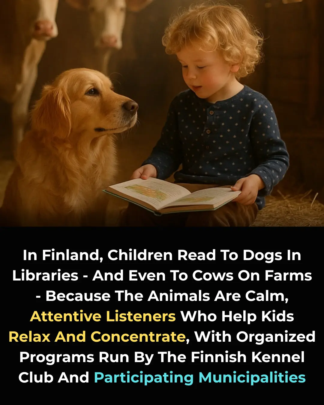 How Reading to Dogs and Cows is Transforming Kids' Confidence and Love for Learning in Finland