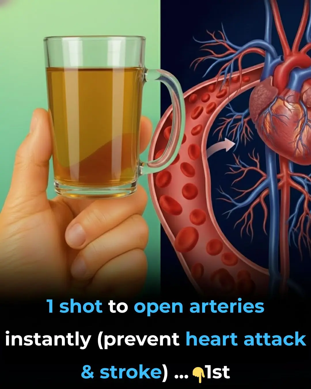 1 shot to open arteries instantly (prevent heart attack & stroke)