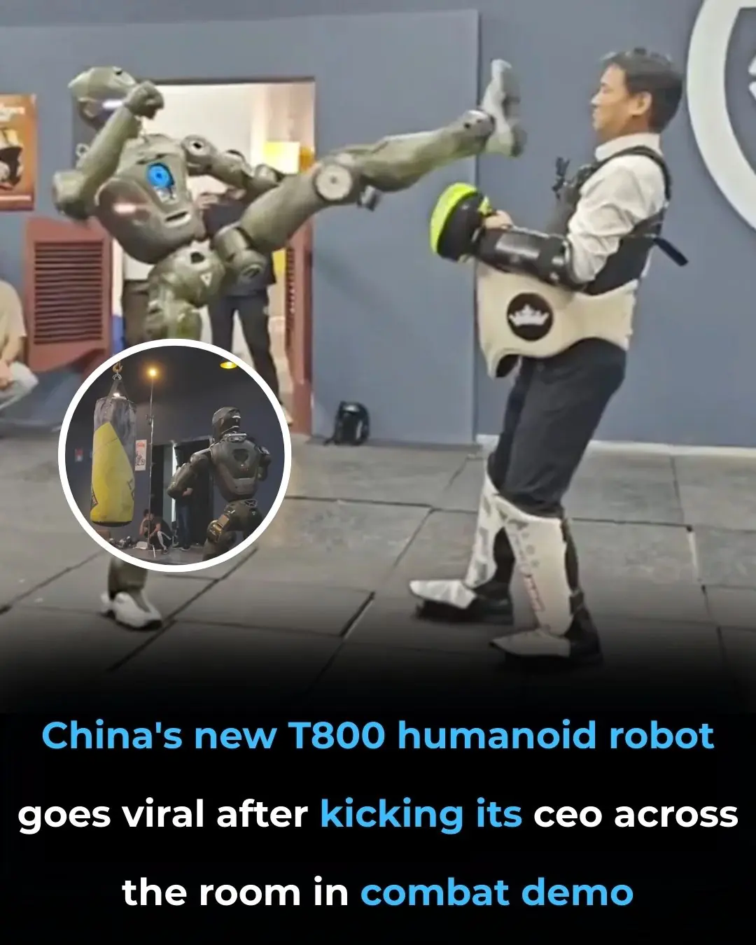 Chinese Robotics Company’s T800 Humanoid Robot Kicks CEO in Viral Demo, Raising Eyebrows Worldwide