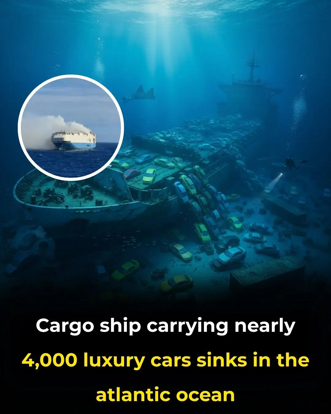 The $400 Million Car Carrier That Sank Into the Atlantic: A Tale of Fire, Luxury Cars, and Environmental Risks