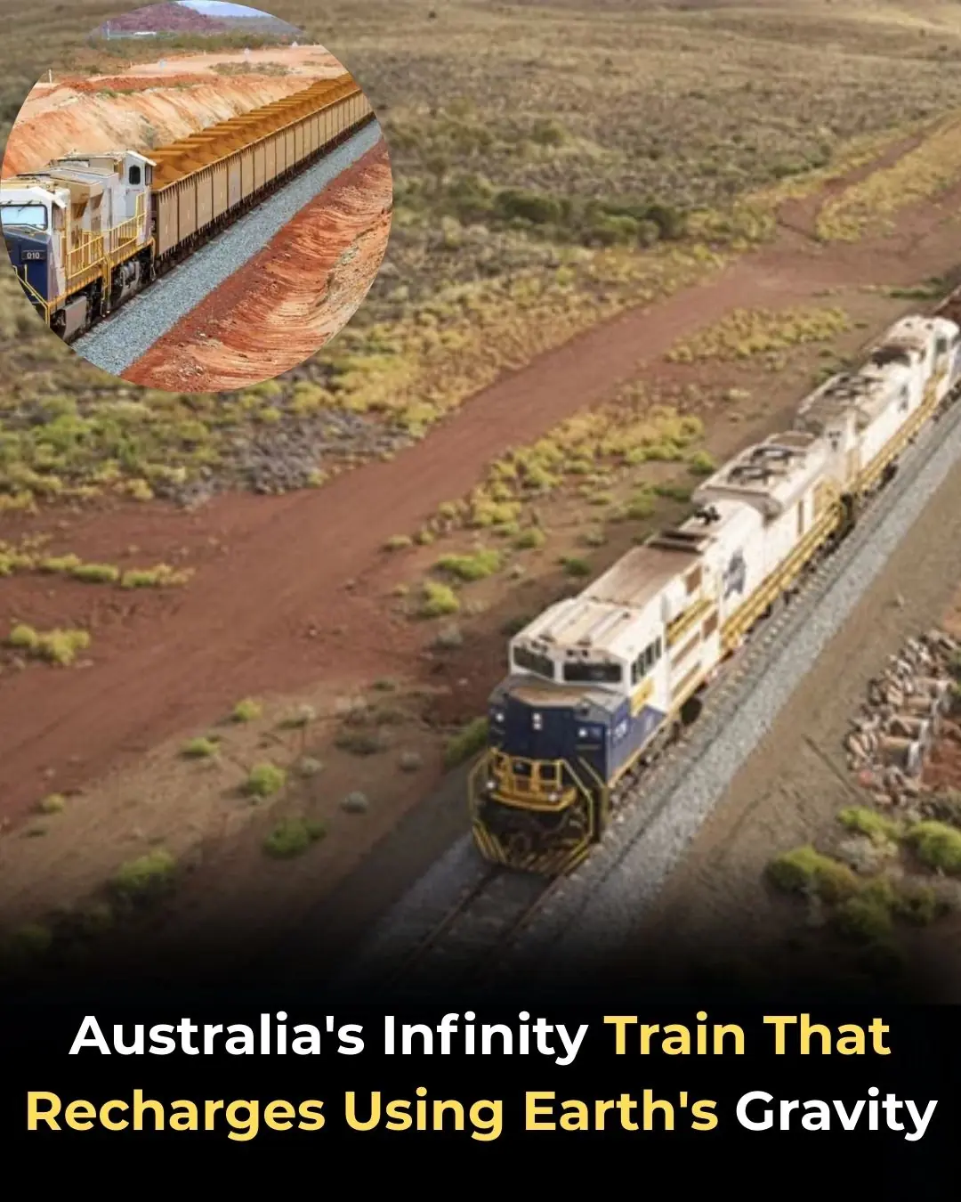 Australia’s “Infinity Train” — A Self-Recharging Heavy-Haul Giant Powered by Gravity