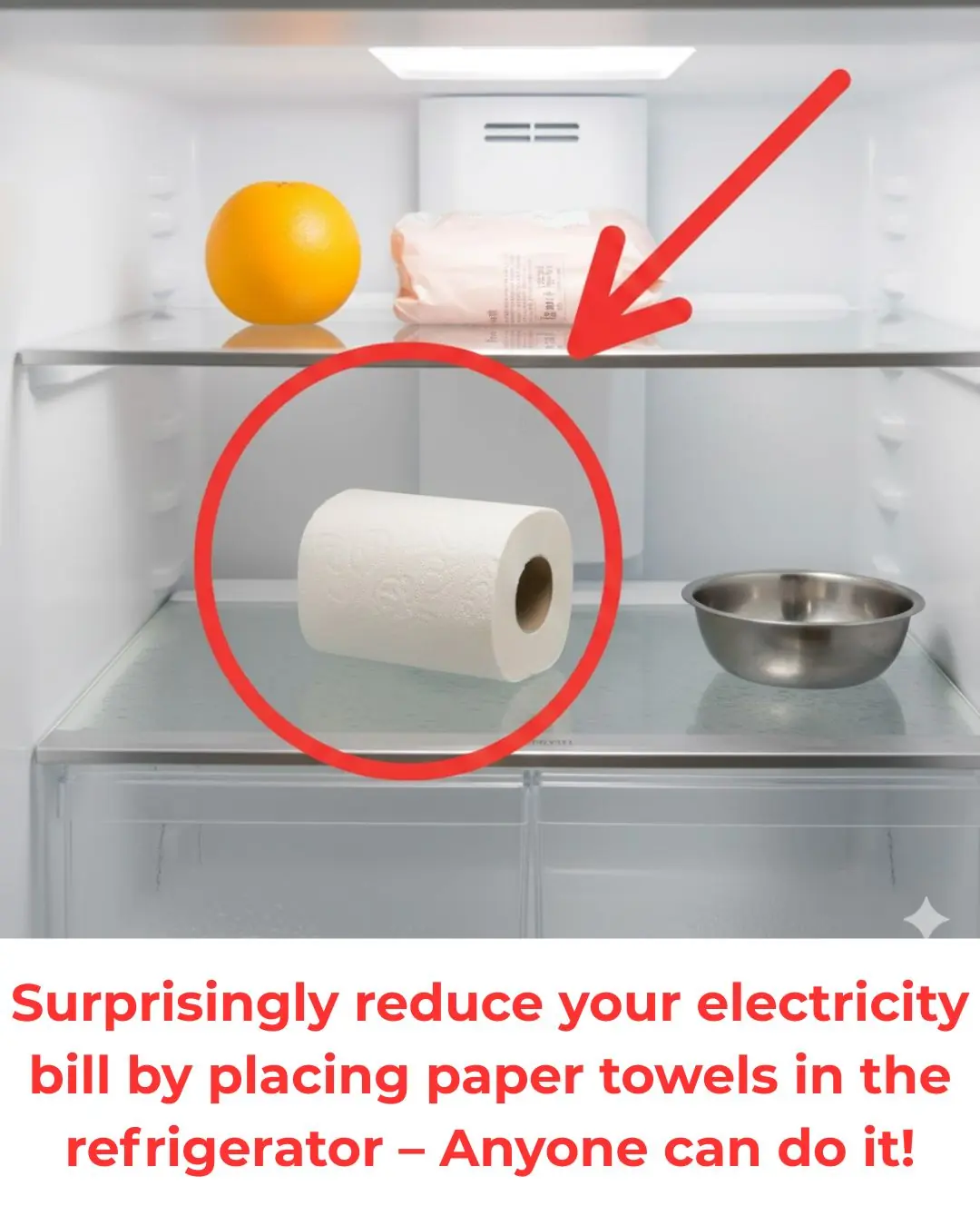 Surprisingly reduce your electricity bill by placing paper towels in the refrigerator – Anyone can do it!