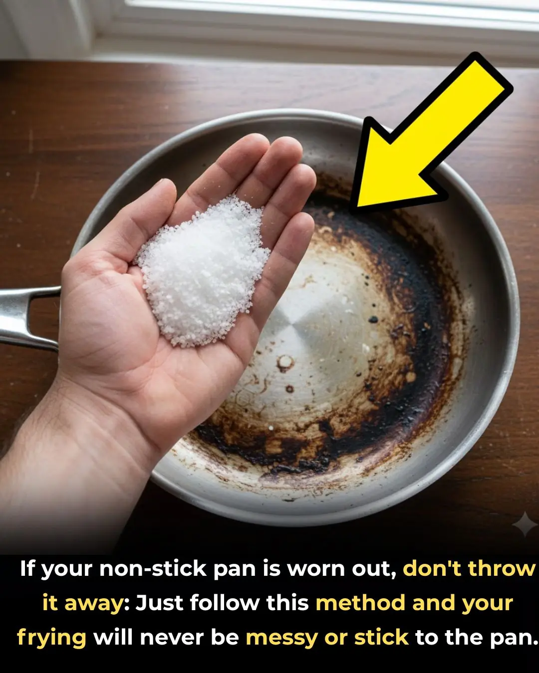 If your non-stick pan is worn out, don't throw it away: Just follow this method and your frying will never be messy or stick to the pan.