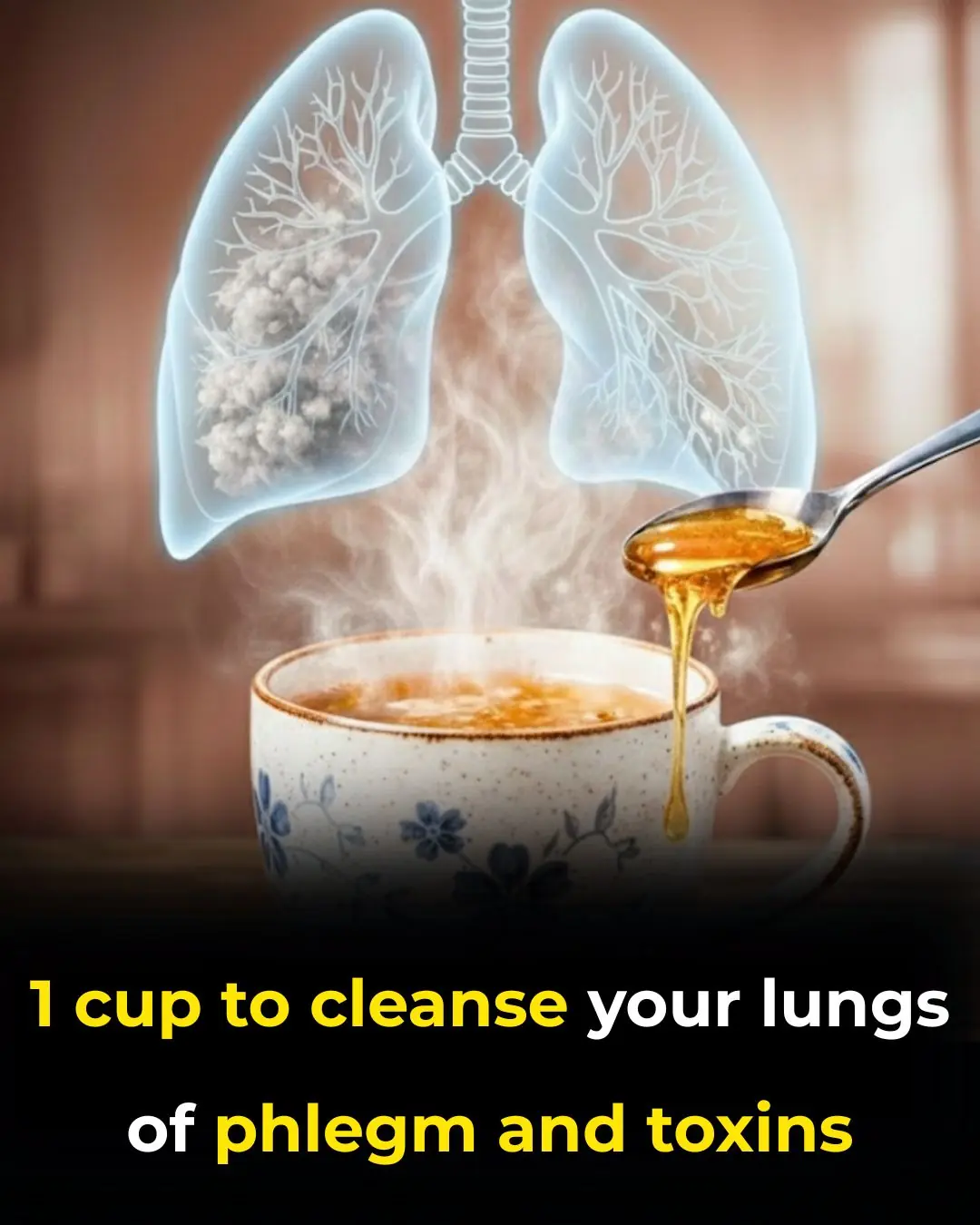 1 Cup to Cleanse Your Lungs of Phlegm and Toxins