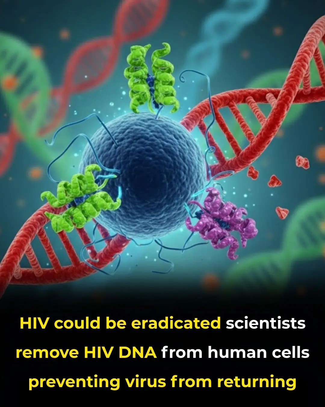 Scientists Achieve Historic Breakthrough by Removing HIV DNA from Human Cells, Paving the Way for a Potential Cure