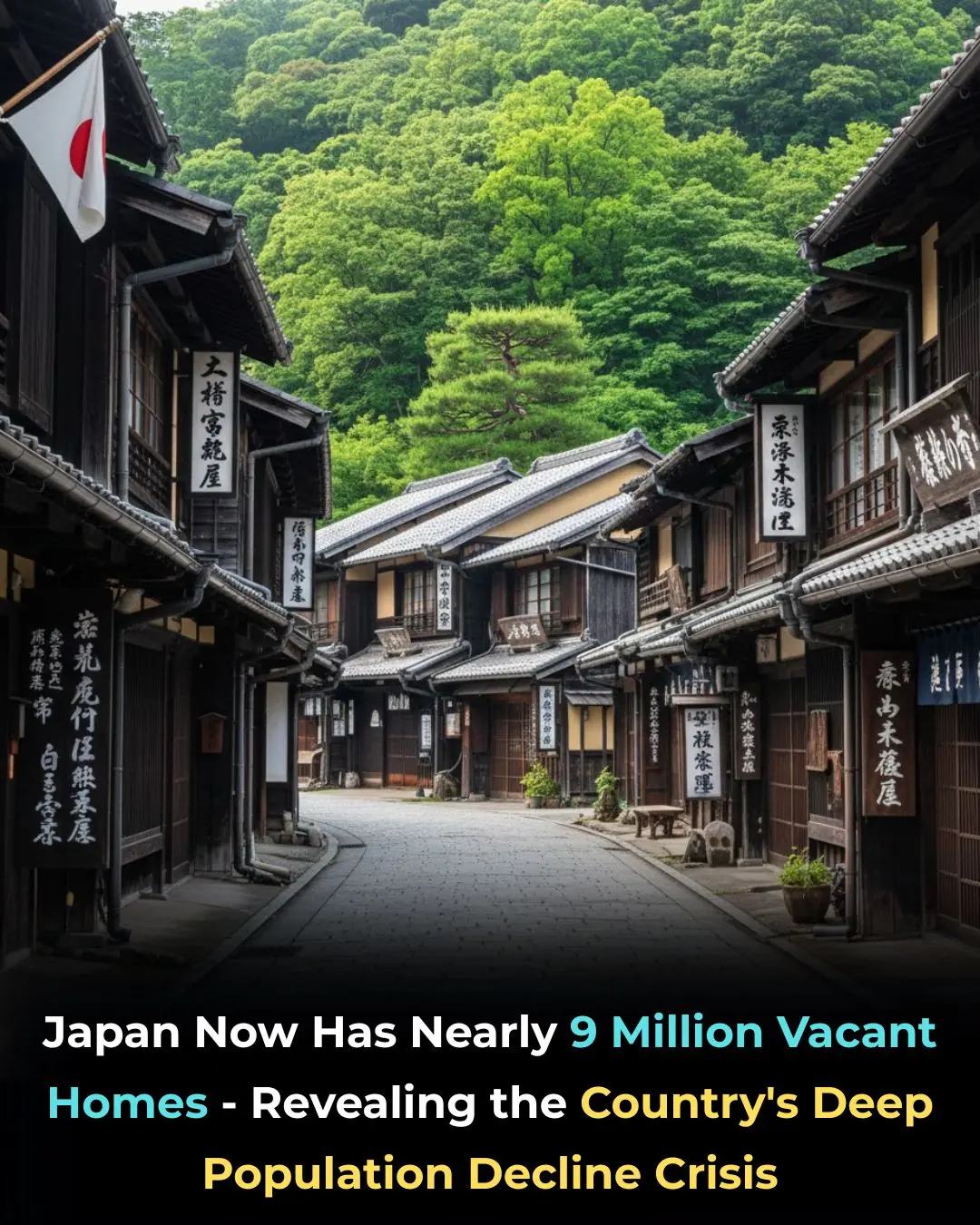 Japan’s Ghost Homes Crisis: 9 Million Vacant Houses Amid a Shrinking Population