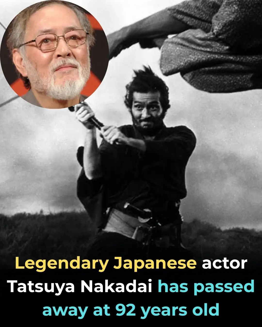 Legendary Japanese Actor Tatsuya Nakadai Passes Away at 92