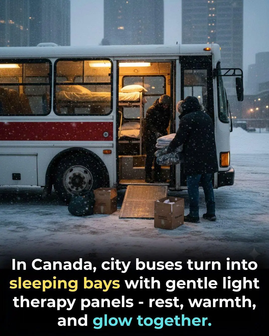 How Retroftted City Buses Are Providing Warmth and Rest for the Homeless in Canada