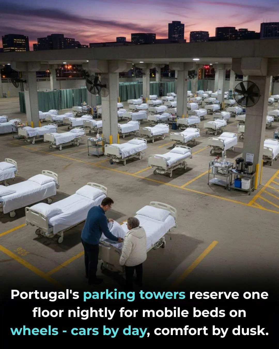 How Portugal Is Turning Urban Parking Towers into Night Shelters for the Homeless