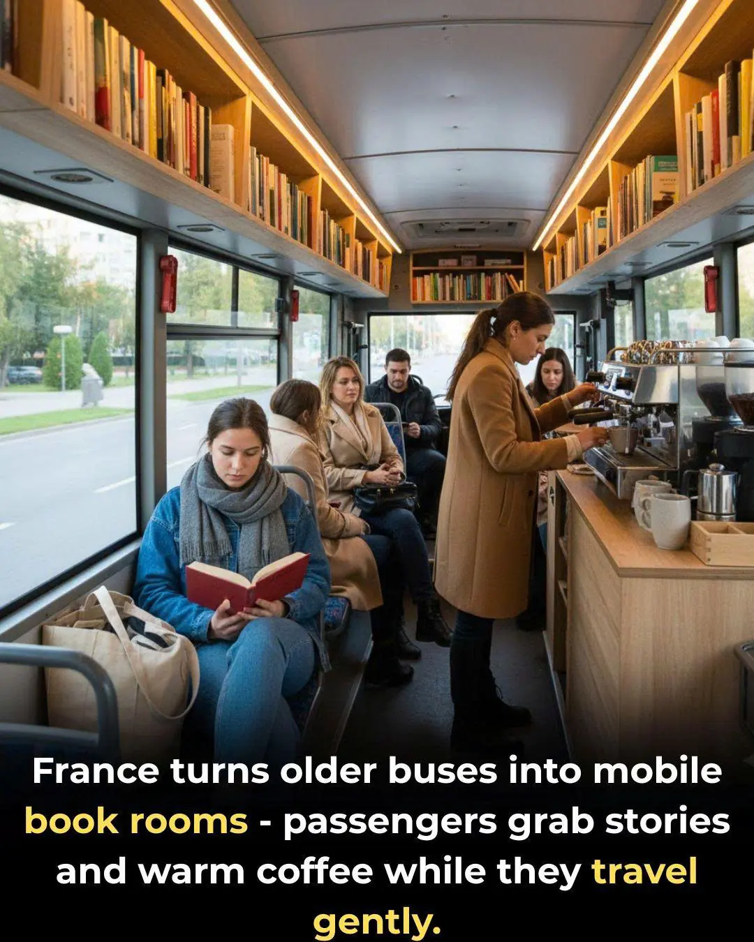 How Retired Buses in France Are Becoming Mobile Book Rooms for Thoughtful Travel