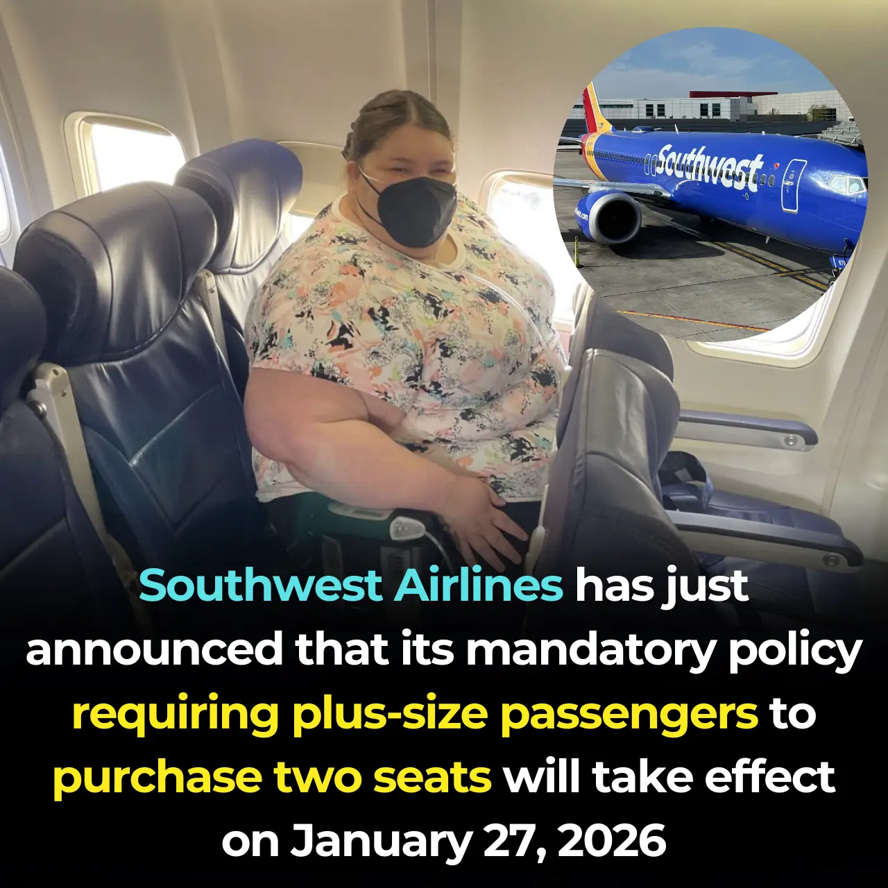 Southwest Airlines Faces Backlash Over Plus Size Seating Requirement
