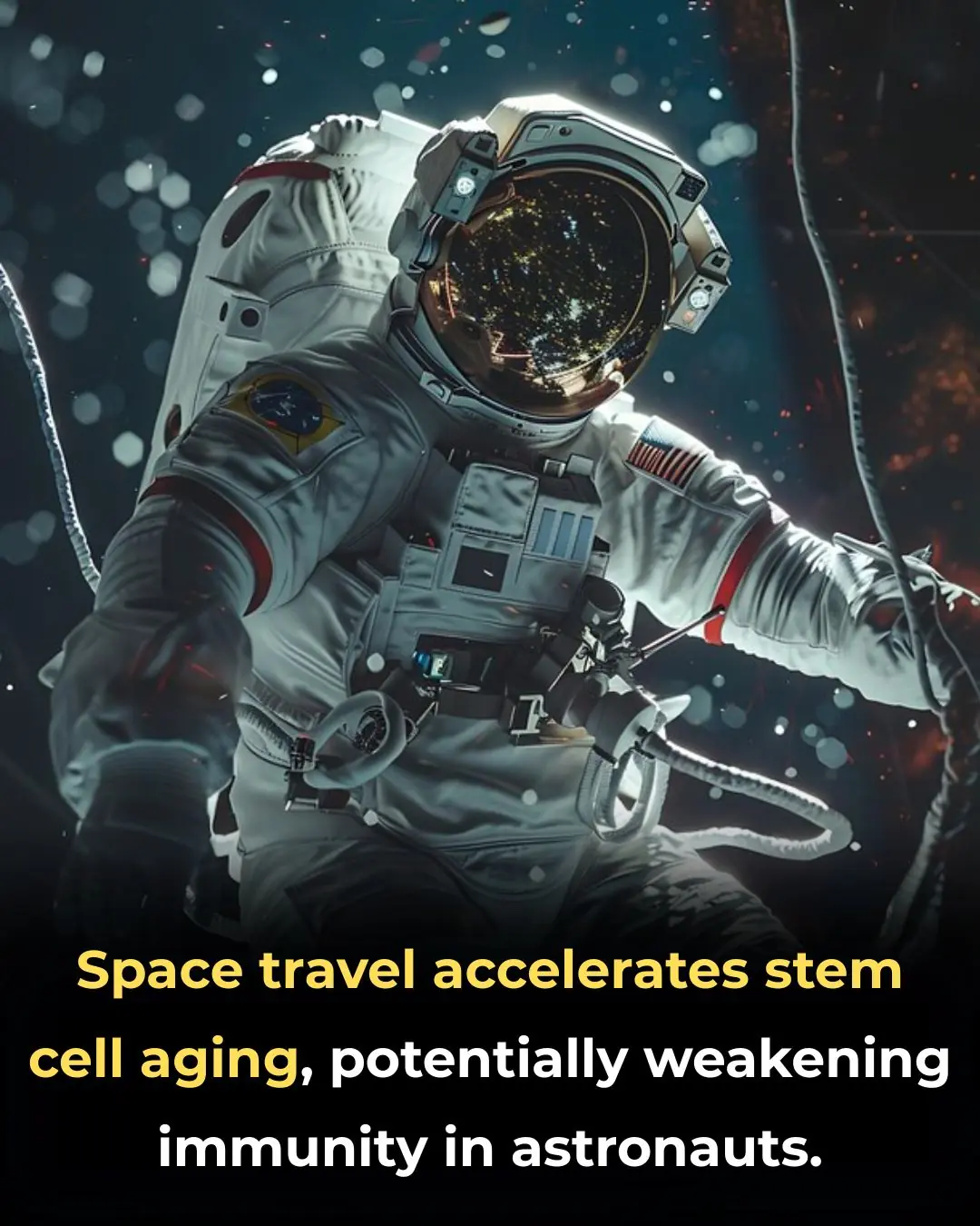 Even a month in space can leave your cells looking older.