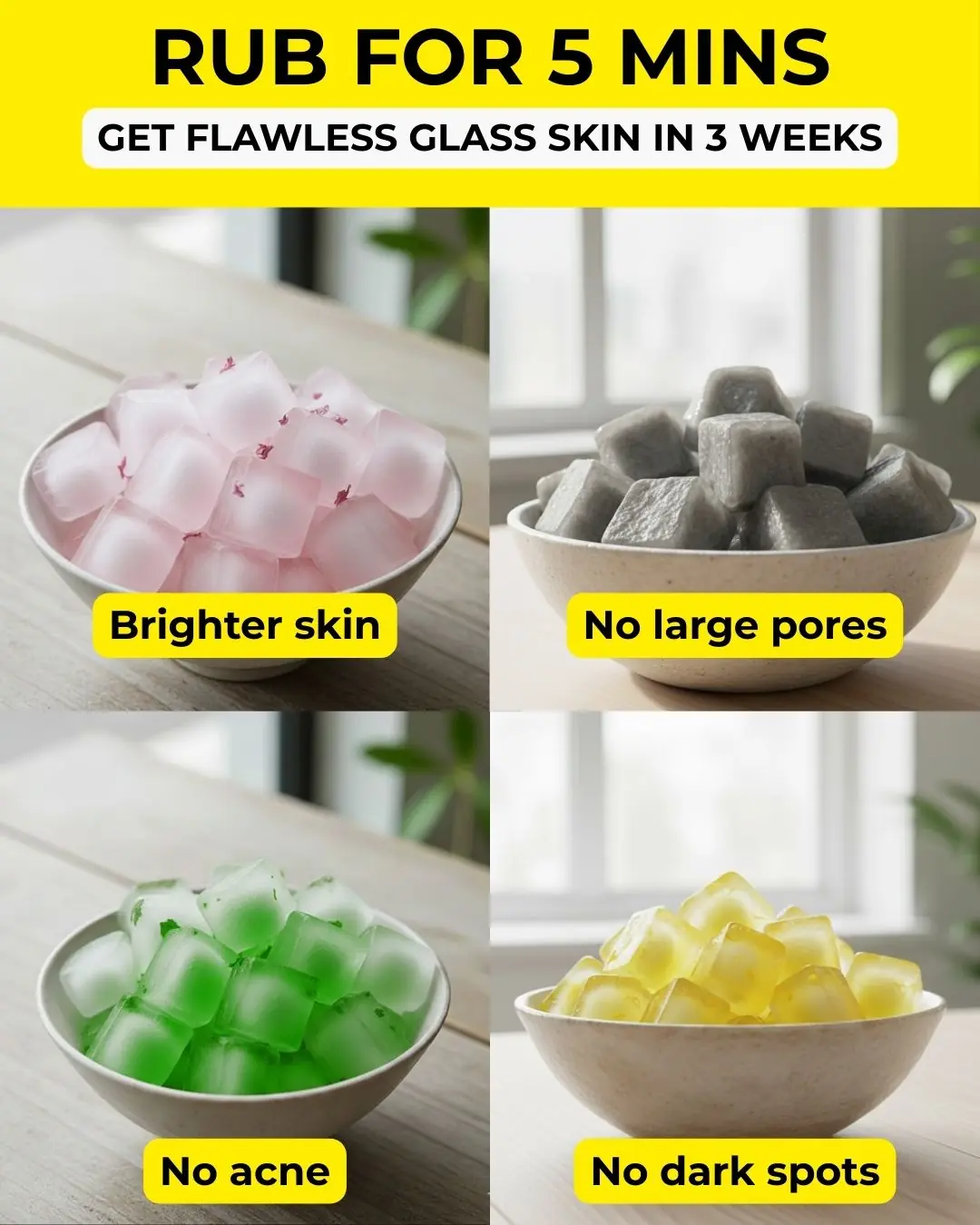 10 DIY Beauty Ice cubes for Face, Glowing Skin