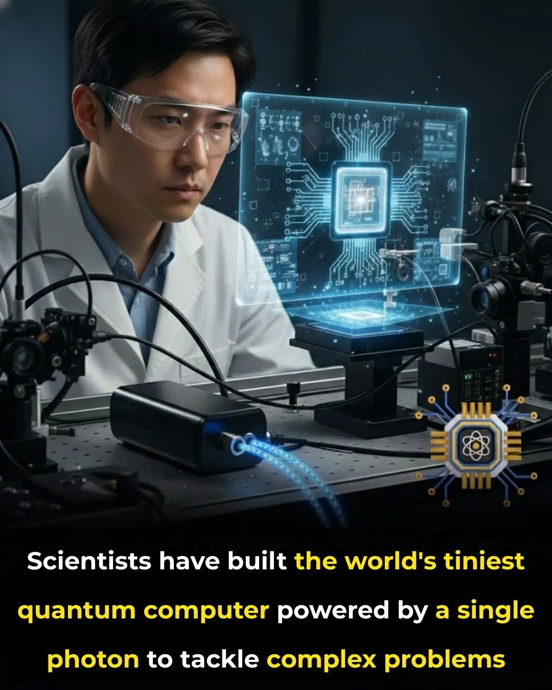 A Single Photon Powers the World’s Smallest Quantum Computer