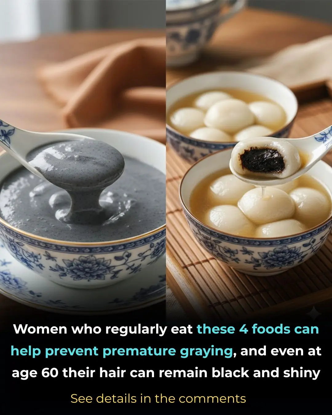 Women Who Regularly Eat These 4 Foods Can Prevent Premature Graying, Keeping Hair Dark and Shiny Even at 60