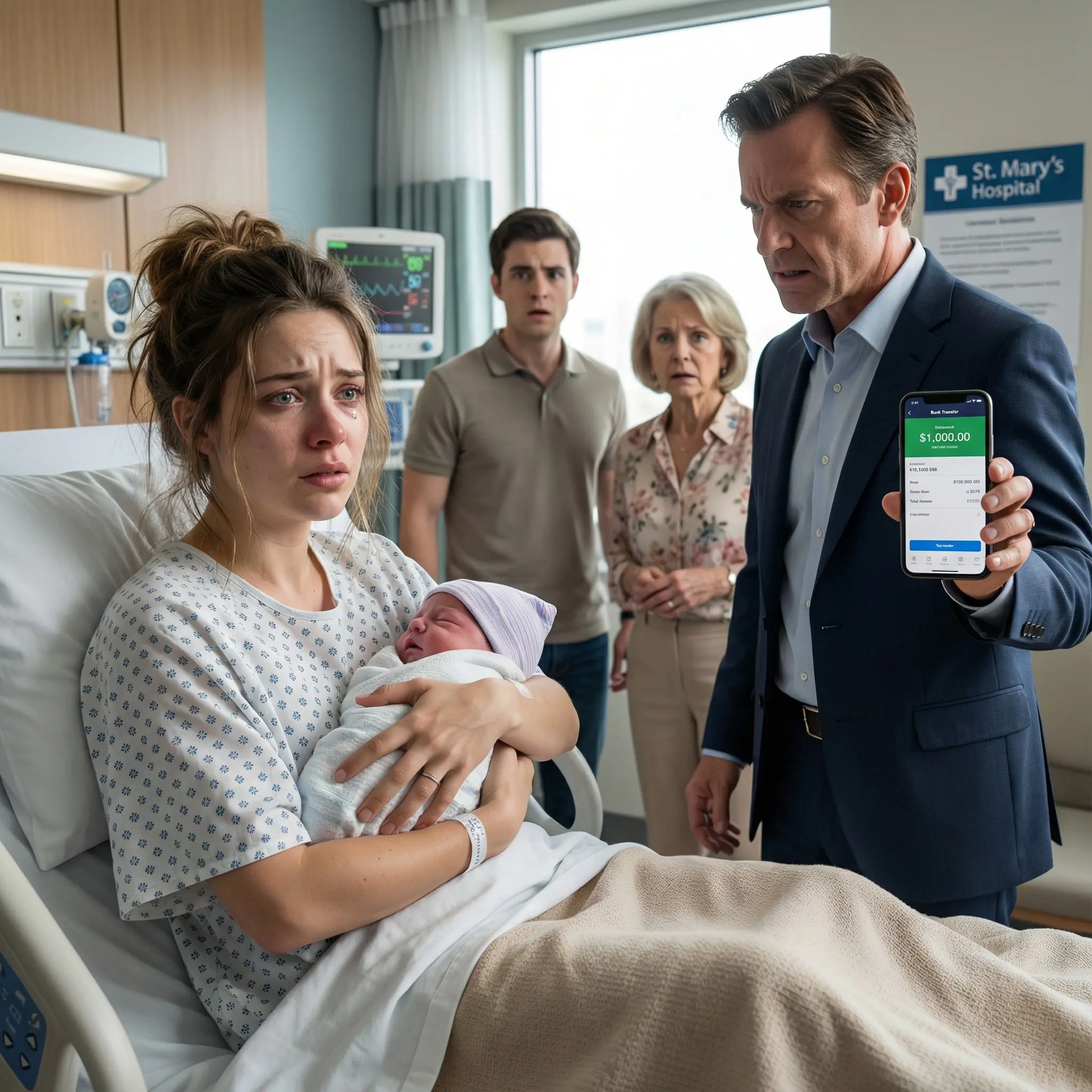 After I gave birth, my wealthy father came to me and asked: “Honey, are the $4,000 a month not enough for you?”