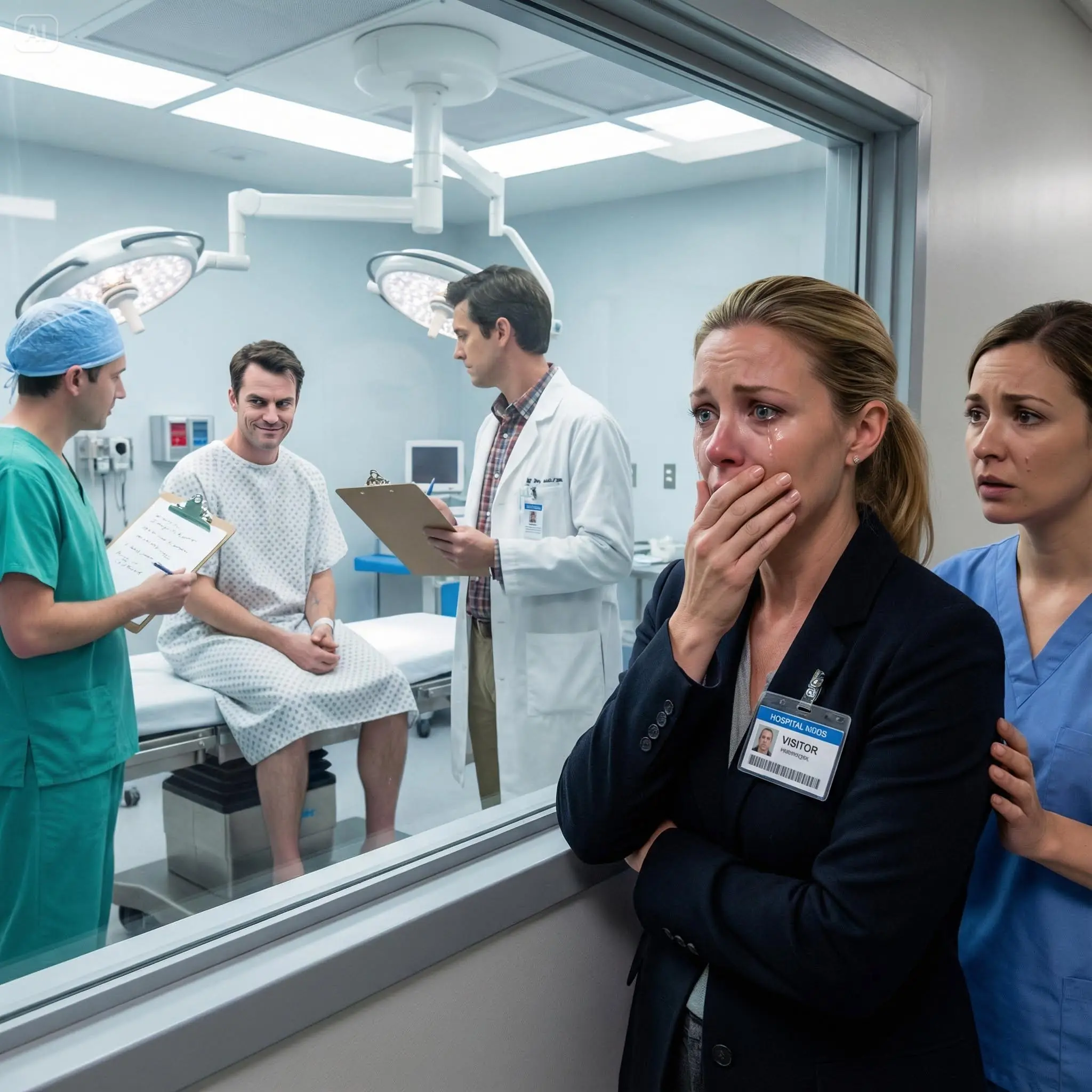 I ran to see my husband in the operating room. Suddenly, a nurse whispered to me: “Quick, ma’am, hide and trust me! It’s a trap!” And 10 minutes later… I froze when I saw him. It turns out that he…