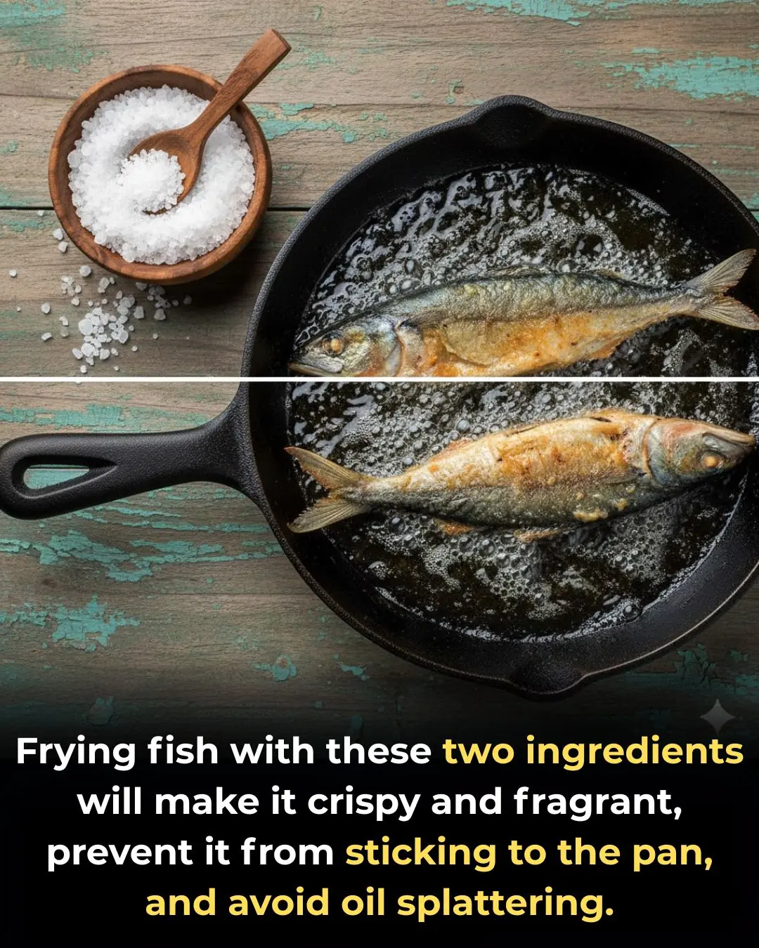 Fry the fish with these two ingredients, and it will be crispy, fragrant, and won't stick to the pan.