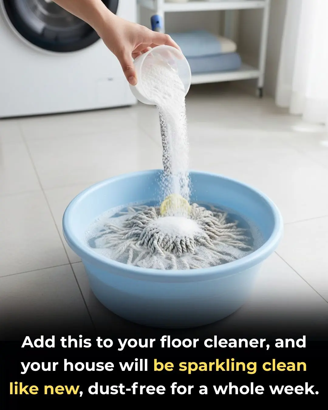 Mop the floor with this, and it will be sparkling clean like new.