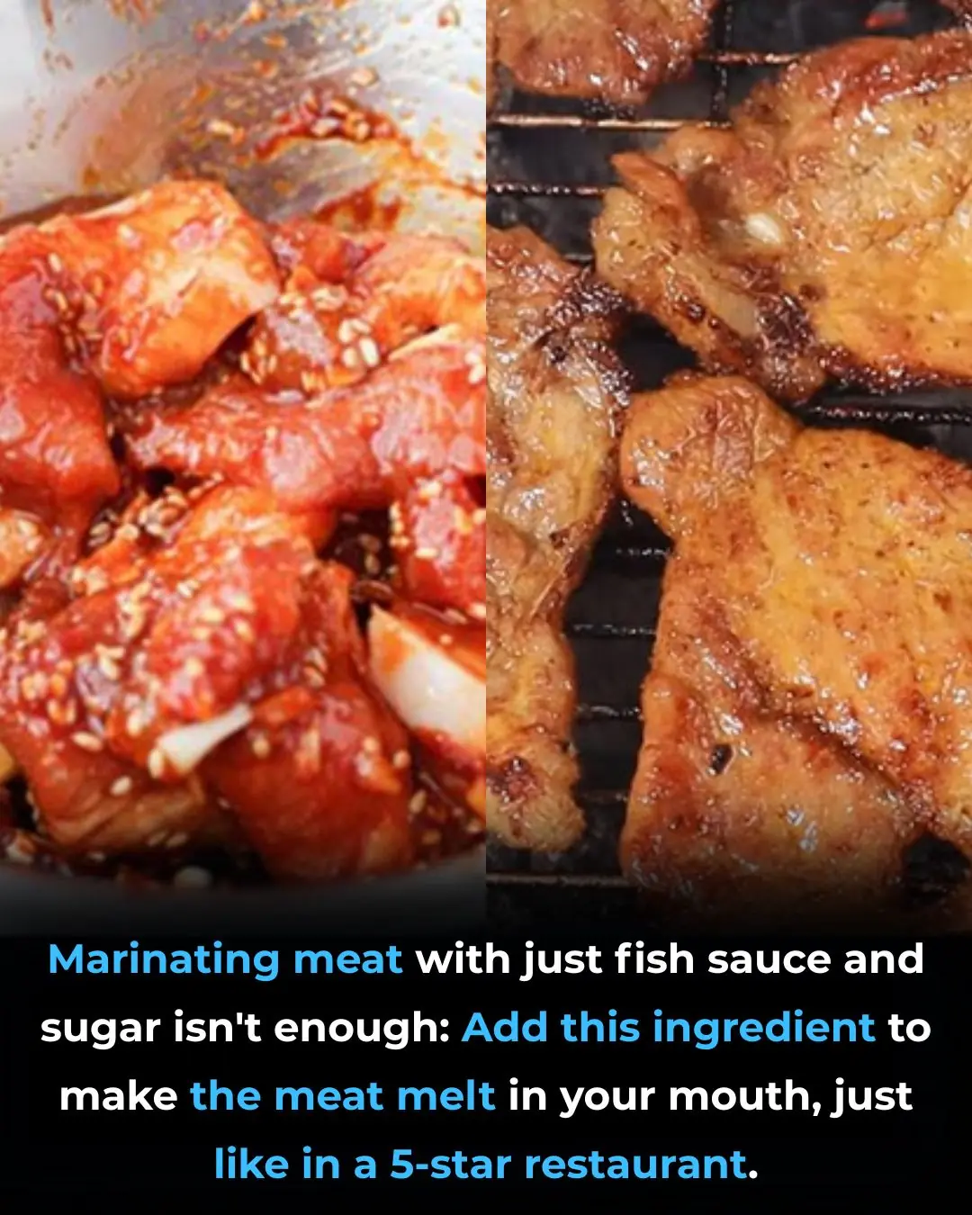 Marinating meat with just fish sauce and sugar isn't enough: Add this ingredient to make the meat melt in your mouth, just like in a 5-star restaurant.